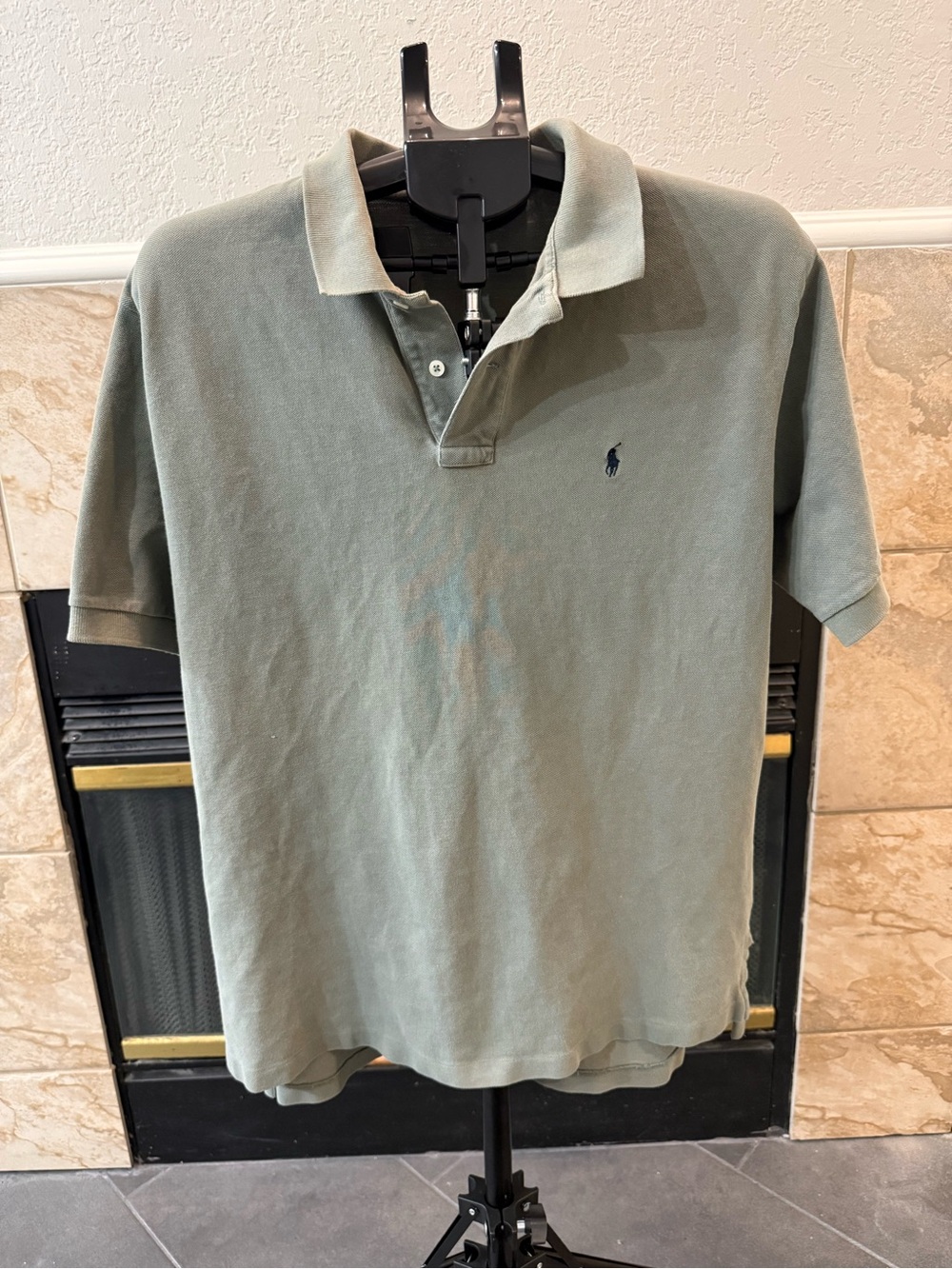 Polo by Ralph Lauren Men's Polo Shirt - Sage Green with Navy Pony